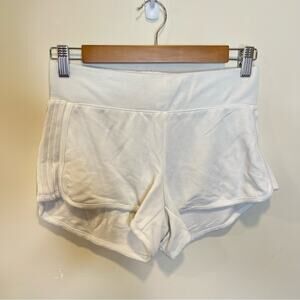 Athleta White Fleece Lounge Shorts